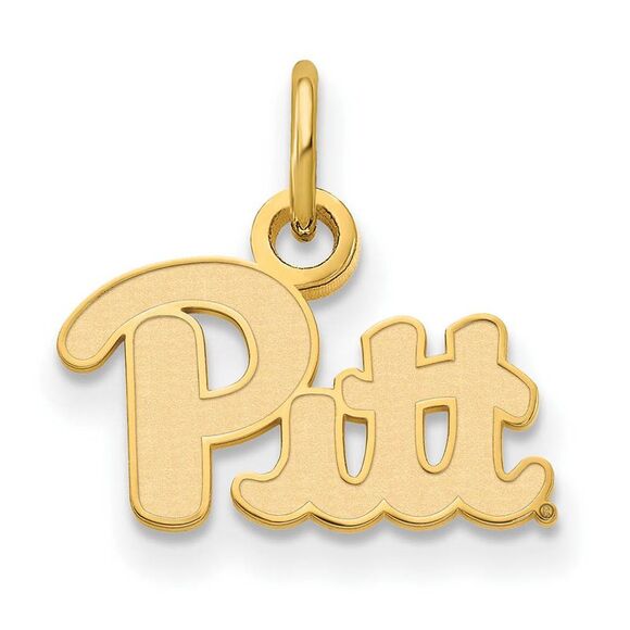 10k Yellow Gold U. of Pittsburgh XS (Tiny) 'Pitt' Charm or Pendant